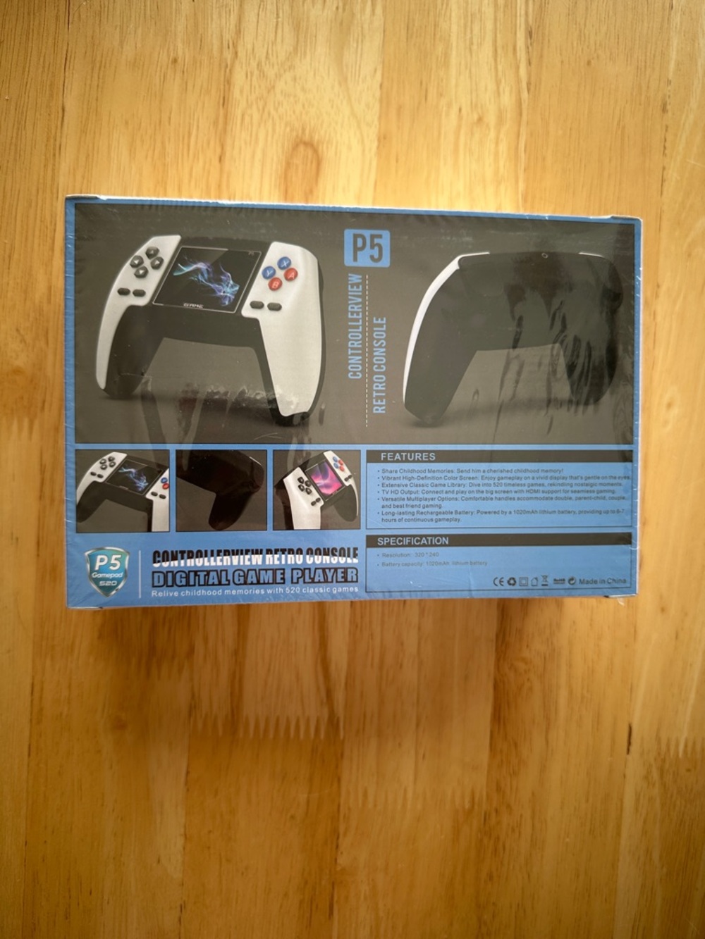 ControllerView Retro Handheld Game Console in Blue - Picture 2 of 3